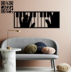 Piano wall decor E0014451 file cdr and dxf free vector download for laser cut plasma