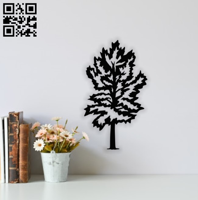 Pine tree E0014158 file cdr and dxf free vector download for laser cut plasma