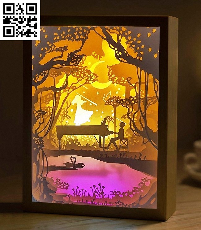 Playing piano box E0014396 file cdr and dxf free vector download for laser cut
