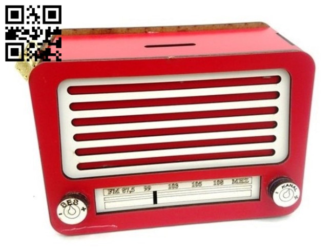 Radio piggy bank E0014390 file cdr and dxf free vector download for laser cut