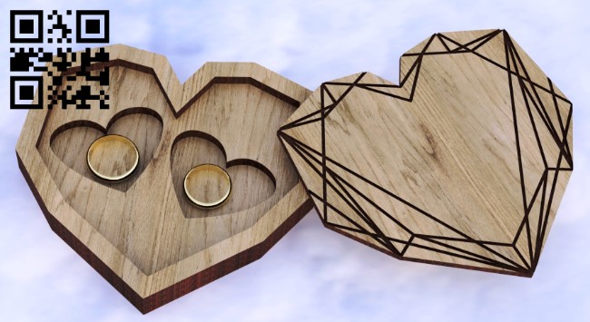 Ring box E0014270 file cdr and dxf free vector download for laser cut