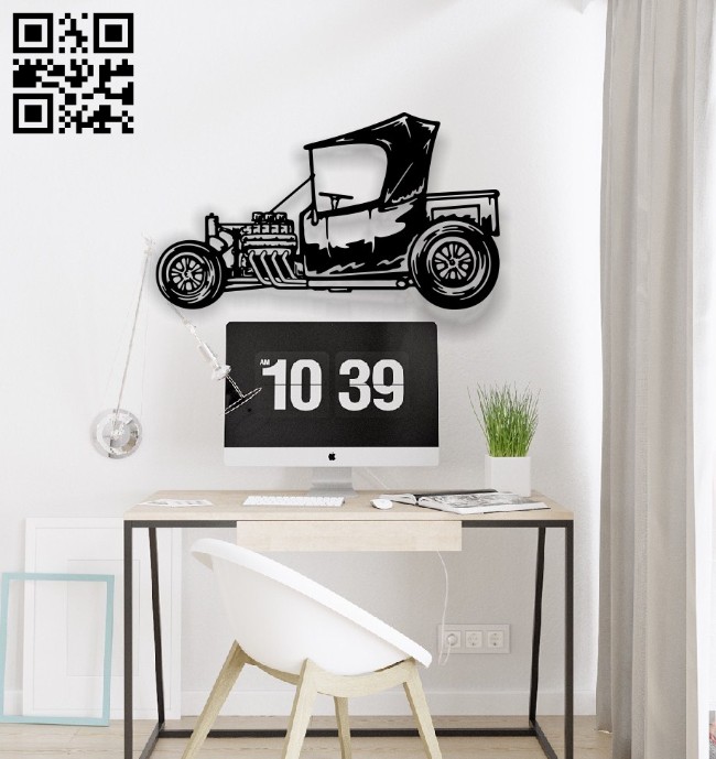 Roadster car E0014281 file cdr and dxf free vector download for laser cut plasma
