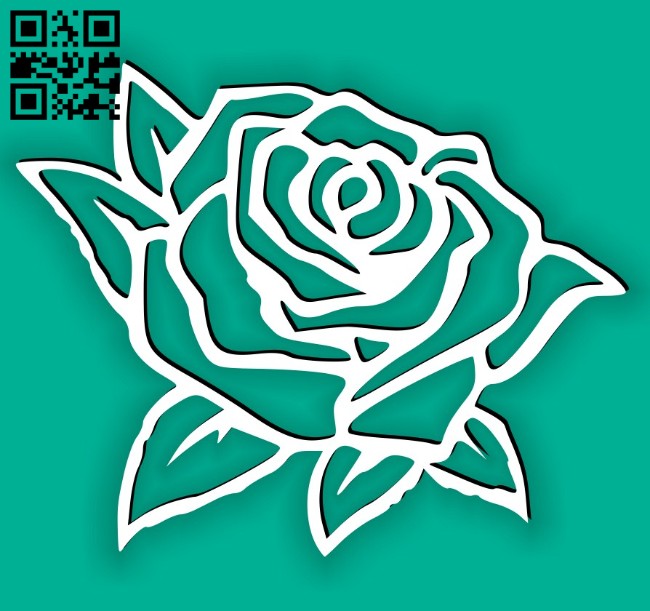 Rose E0014443 file cdr and dxf free vector download for laser cut plasma