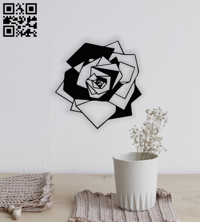 Rose wall decor E0014094 file cdr and dxf free vector download for laser cut plasma