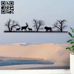 Savanna animals E0014110 file cdr and dxf free vector download for laser cut plasma