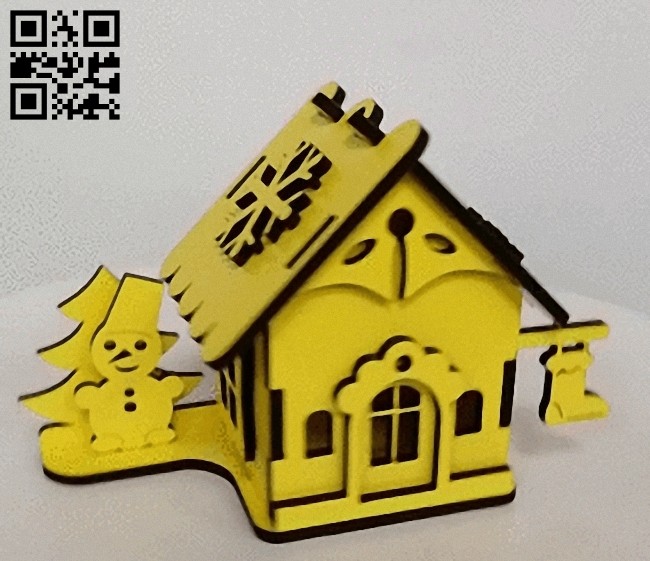 Small house E0014335 file cdr and dxf free vector download for laser cut