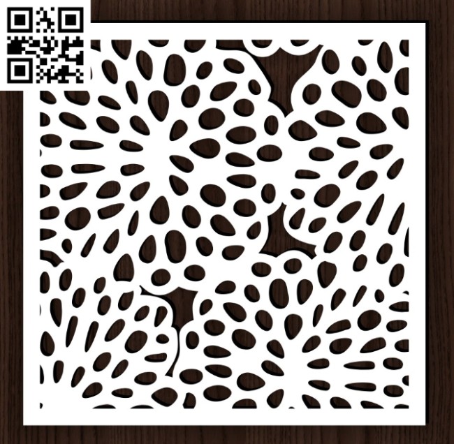 Square decoration E0014392 file cdr and dxf free vector download for laser cut
