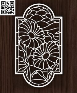 Sunflower panel E0014171 file cdr and dxf free vector download for laser cut plasma