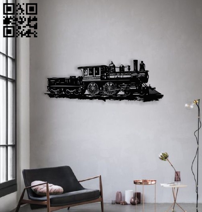 Train wall decor E0014417 file cdr and dxf free vector download for laser cut plasma