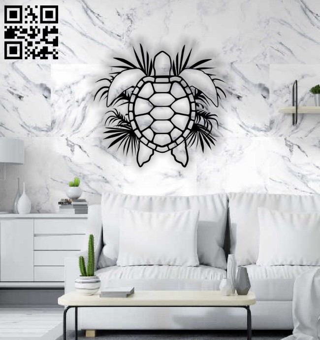 Turtle wall decor E0014257 file cdr and dxf free vector download for laser cut plasma