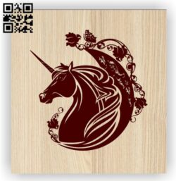 Unicorn E0014288 file cdr and dxf free vector download for laser engraving machine