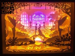 Wedding light box E0014091 file cdr and dxf free vector download for laser cut