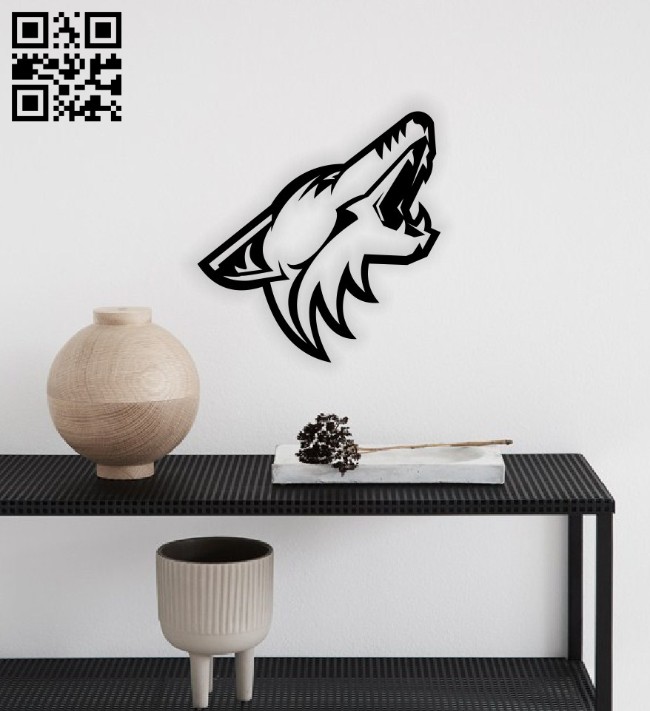 Wolf head E0014299 file cdr and dxf free vector download for laser cut plasma