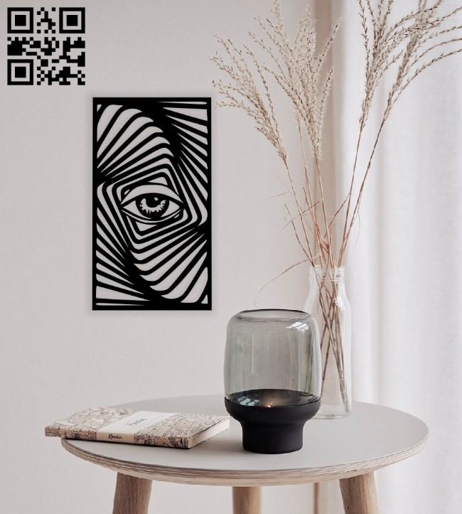 Zebra eye wall decor E0014455 file cdr and dxf free vector download for laser cut plasma