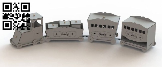 Baby train E0014733 file cdr and dxf free vector download for laser cut