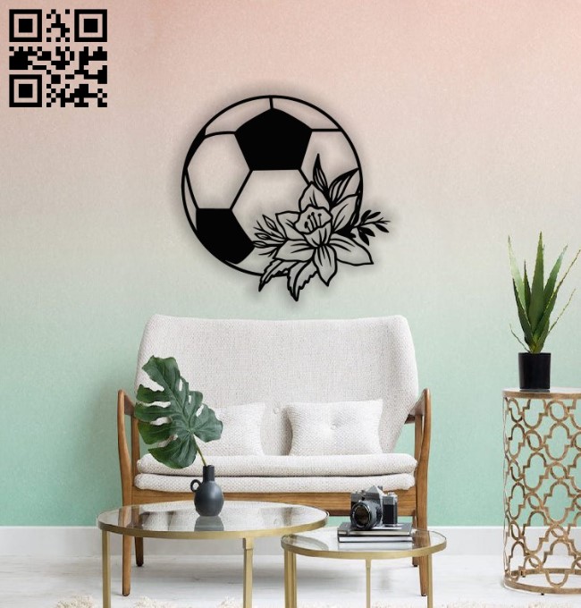 Ball with flower wall decor E0014514 file cdr and dxf free vector download for laser cut plasma