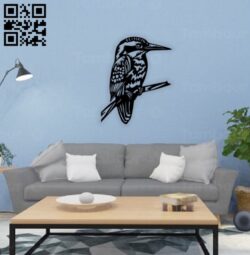 Bird wall decor E0014668 file cdr and dxf free vector download for laser cut plasma