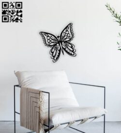 Butterfly wall decor E0014607 file cdr and dxf free vector download for laser cut plasma