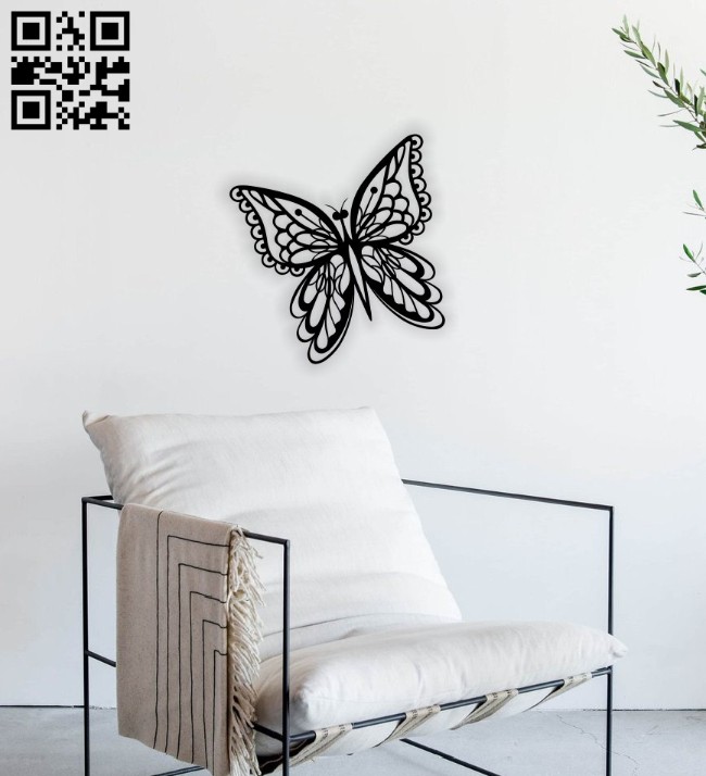 Butterfly wall decor E0014607 file cdr and dxf free vector download for laser cut plasma