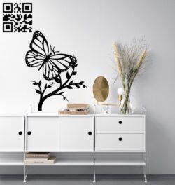Butterfly wall decor E0014739 file cdr and dxf free vector download for laser cut plasma