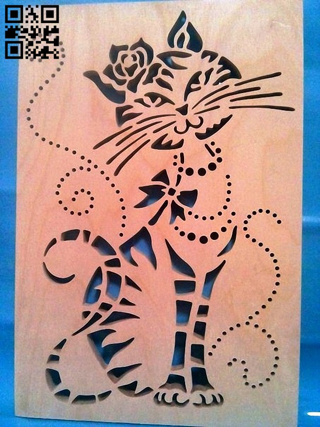 Cat E0014619 file cdr and dxf free vector download for laser cut