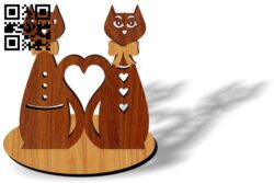 Cat heart E0014673 file cdr and dxf free vector download for laser cut