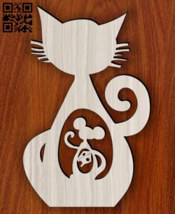 Cat mouse cheese E0014564 file cdr and dxf free vector download for laser cut