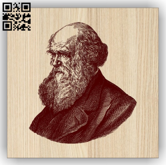 Charles Robert Darwin E0014779 file cdr and dxf free vector download for laser engraving machine
