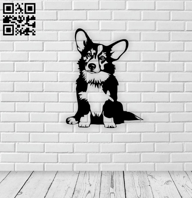 Corgi dog E0014683 file cdr and dxf free vector download for laser cut plasma