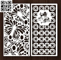 Design pattern screen panel E0014479 file cdr and dxf free vector download for laser cut cnc