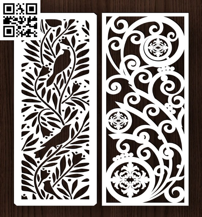 Design pattern screen panel E0014480 file cdr and dxf free vector download for laser cut cnc
