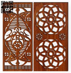 Design pattern screen panel E0014481 file cdr and dxf free vector download for laser cut cnc