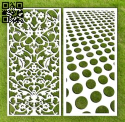 Design pattern screen panel E0014592 file cdr and dxf free vector download for laser cut cnc