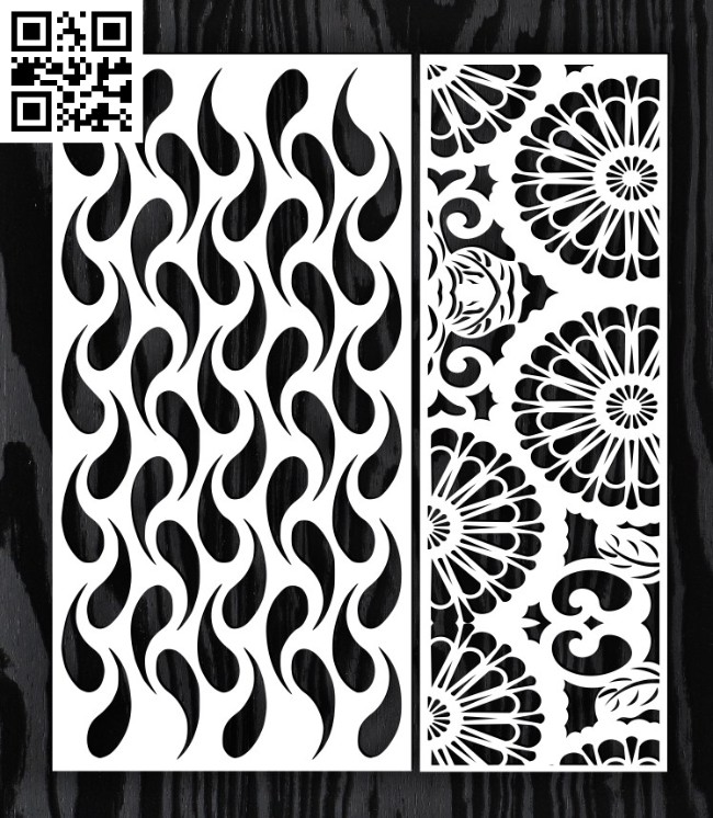 Design pattern screen panel E0014594 file cdr and dxf free vector download for laser cut cnc