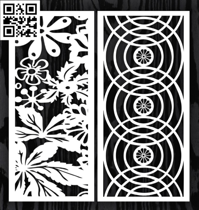 Design pattern screen panel E0014824 file cdr and dxf free vector download for laser cut CNC