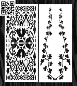 Design pattern screen panel E0014825 file cdr and dxf free vector download for laser cut CNC