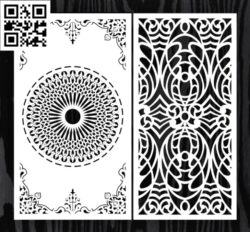 Design pattern screen panel E0014826 file cdr and dxf free vector download for laser cut CNC