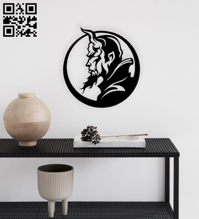 Devil horns wall decor E0014781 file cdr and dxf free vector download for laser cut plasma