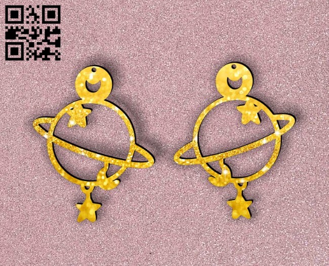 Earring E0014546 file cdr and dxf free vector download for laser cut plasma