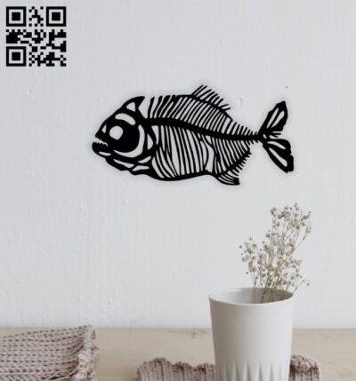 Fish bone E0014827 file cdr and dxf free vector download for laser cut plasma