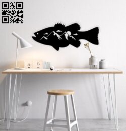 Fish wall decor E0014685 file cdr and dxf free vector download for laser cut plasma