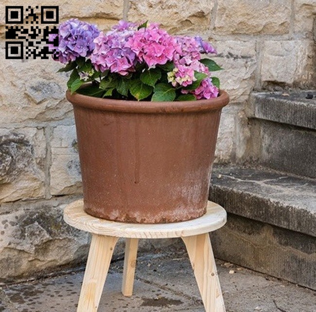 Flower pot shelf E0014856 file cdr and dxf free vector download for laser cut