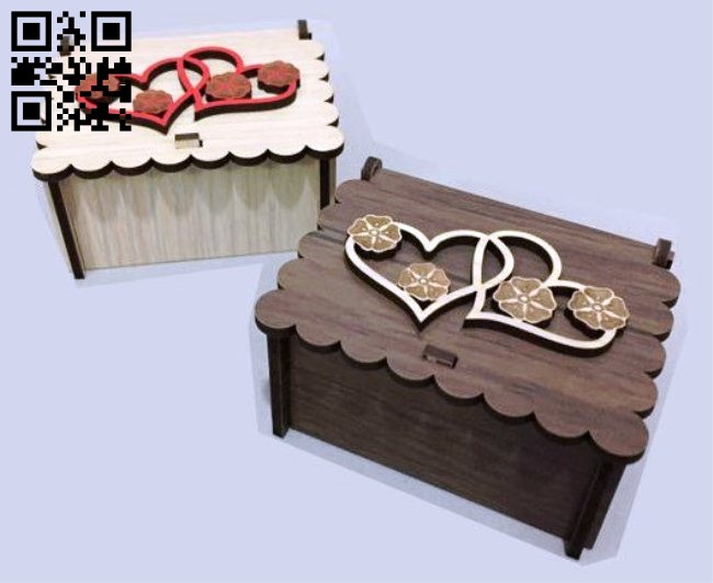 Gift box E0014623 file cdr and dxf free vector download for laser cut