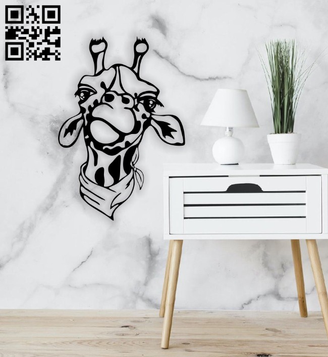 Giraffe wall decor E0014787 file cdr and dxf free vector download for laser cut plasma