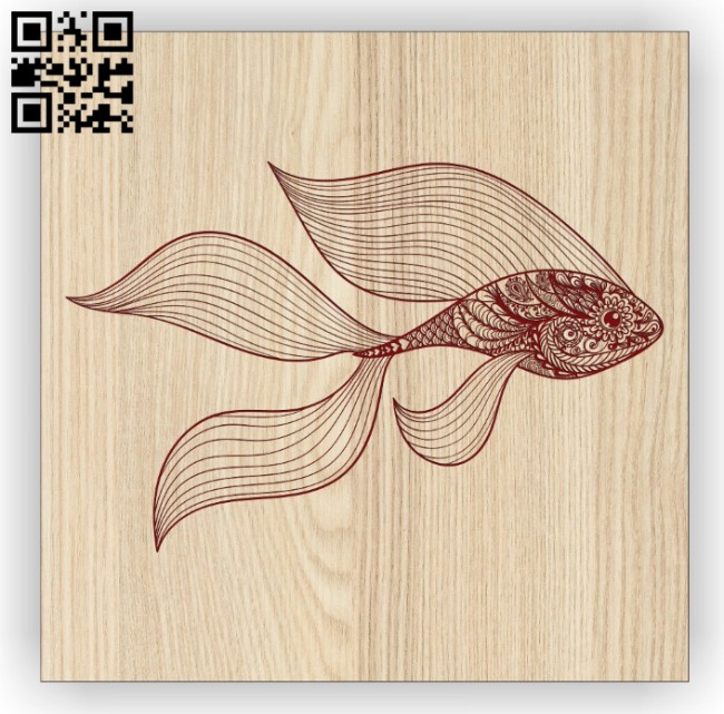 Gold fish E0014681 file cdr and dxf free vector download for laser engraving machine