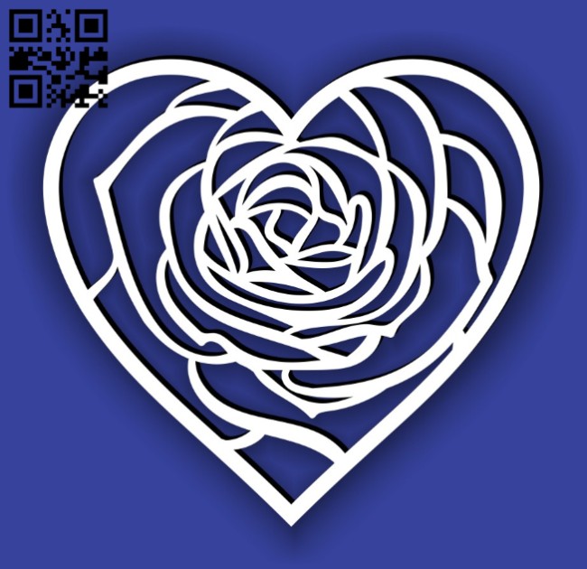 Heart frame E0014629 file cdr and dxf free vector download for laser cut