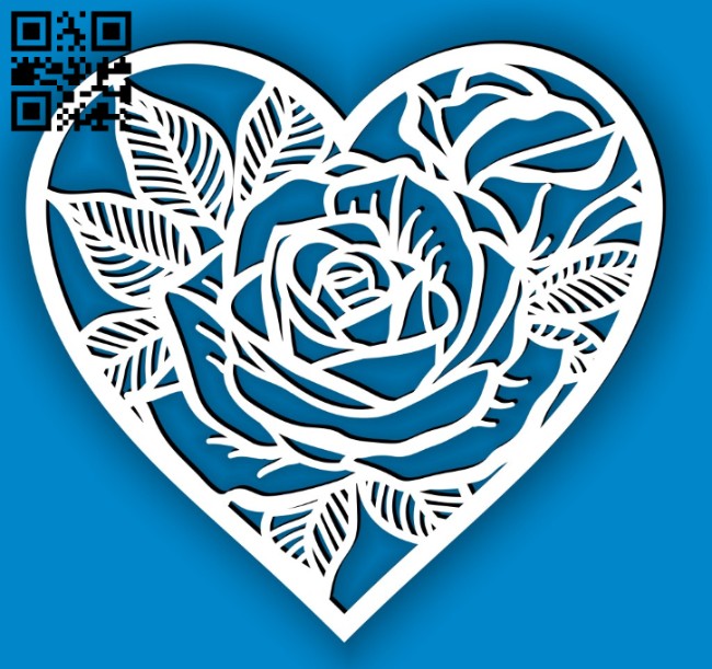 Heart frame E0014630 file cdr and dxf free vector download for laser cut plasma