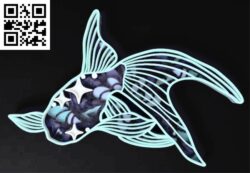Layered goldfish E0014657 file cdr and dxf free vector download for laser cut