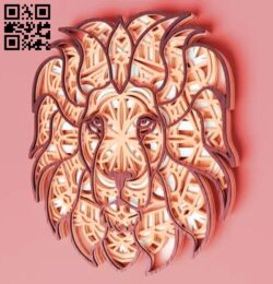 Layered lion E0014656 file cdr and dxf free vector download for laser cut