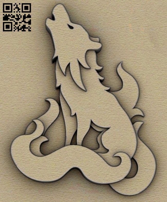 Layered wolf E0014800 file cdr and dxf free vector download for laser cut